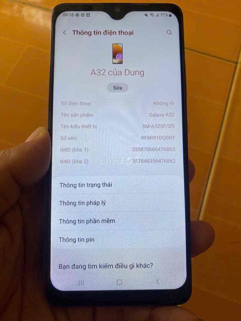 Samsung Galaxy A32 128GB Tím. Mua bán Điện thoại tại Thành phố Thủ Đức Tp Hồ Chí Minh được đăng bởi Thanh Tâm hình 1