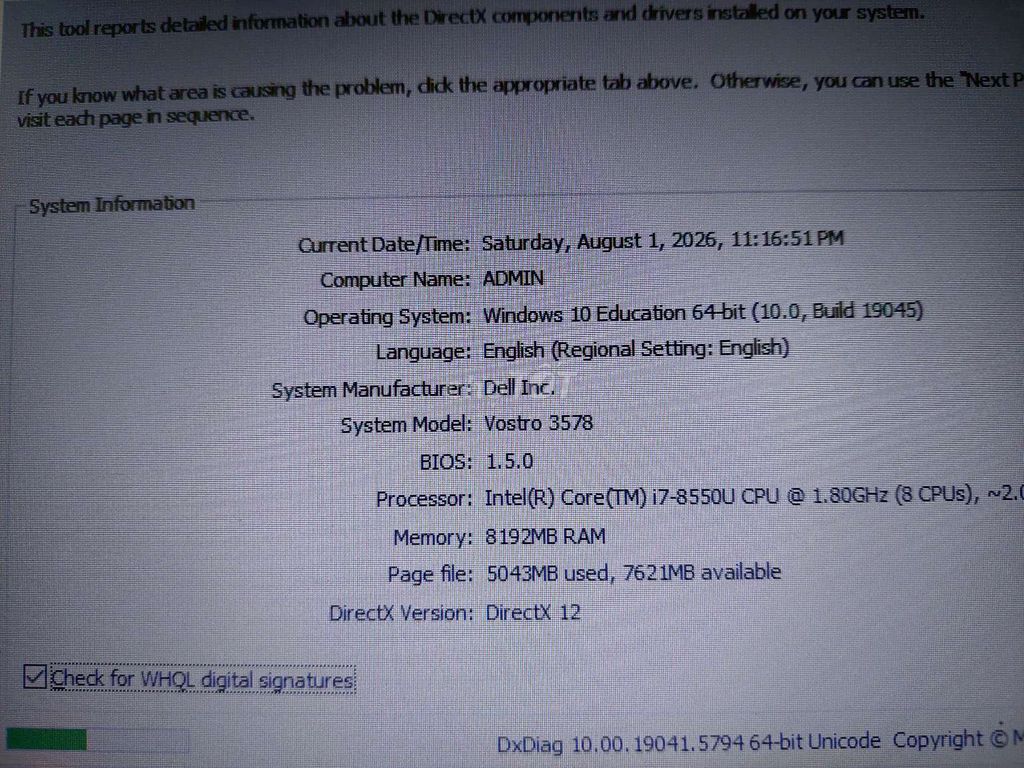 Dell 3578 i7-8550U 8GB/SSD 128GB+500gb  cạc rời . Mua bán Laptop tại Quận Nam Từ Liêm Hà Nội được đăng bởi quang hình 1