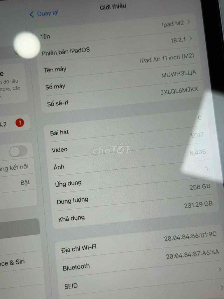 Apple iPad Air 6th M2 11 inch 256GB. Mua bán Máy tính bảng tại Quận 1 Tp Hồ Chí Minh được đăng bởi Ben Đỗ hình 1