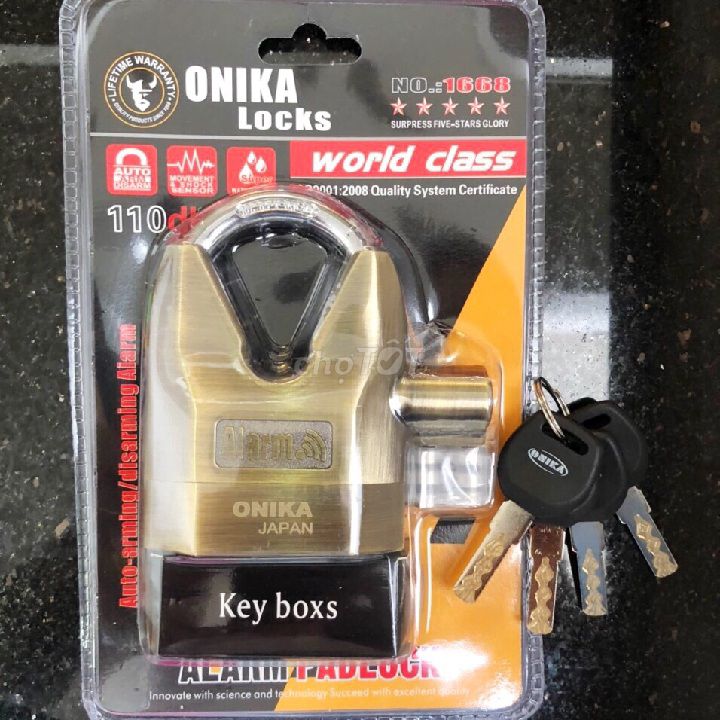 Ổ khóa cửa báo động chống cắt ONIKA chìa xịn