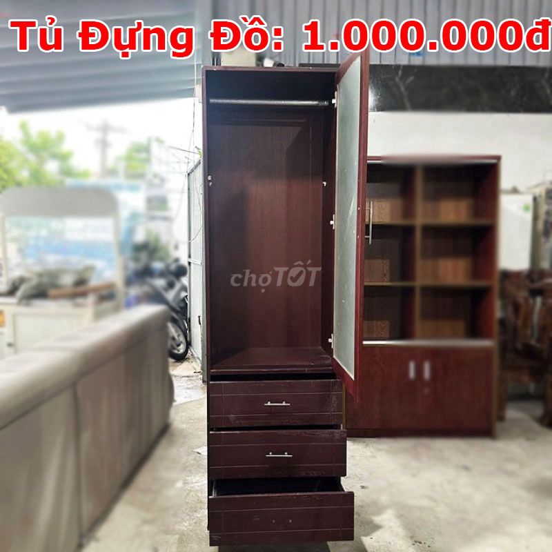 Tủ Quần Áo Gỗ Công Nghiệp 60cm Nâu Đẹp 90%. Mua bán Tủ, kệ gia đình tại Quận 7 Tp Hồ Chí Minh được đăng bởi MsĐông  hình 1