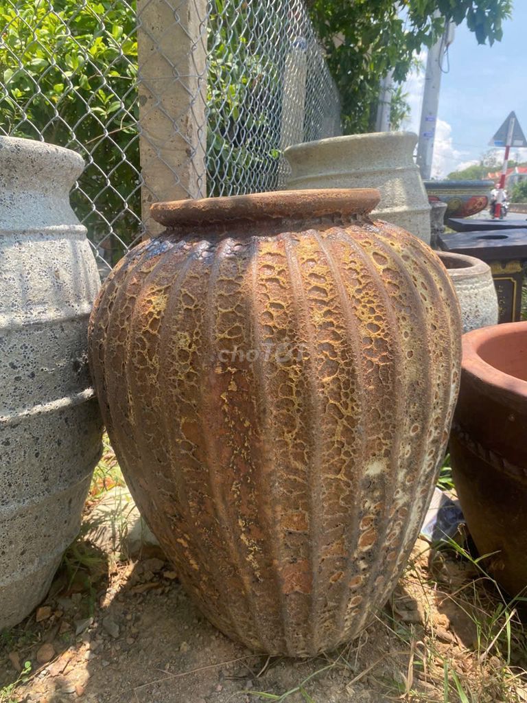 Chậu cây Gốm Nâu vàng trang trí. Mua bán Cây cảnh, đồ trang trí tại Thị xã Ninh Hòa Khánh Hòa được đăng bởi hòa hình 1