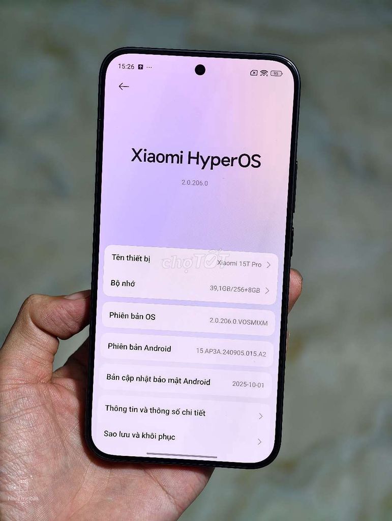 Xiaomi 15T Pro 256GB Đen 99%. Mua bán Điện thoại tại Thành phố Thủ Đức Tp Hồ Chí Minh được đăng bởi NANI MOBILE hình 1