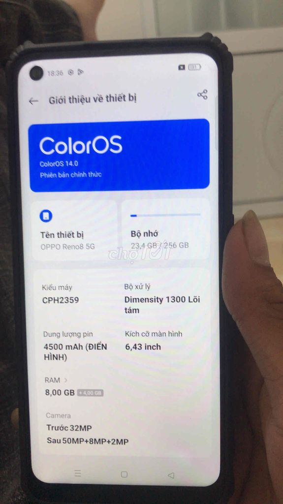 OPPO Reno8 5G 256GB Xanh. Mua bán Điện thoại tại Huyện Nhơn Trạch Đồng Nai được đăng bởi Kiếm Ngáo hình 1