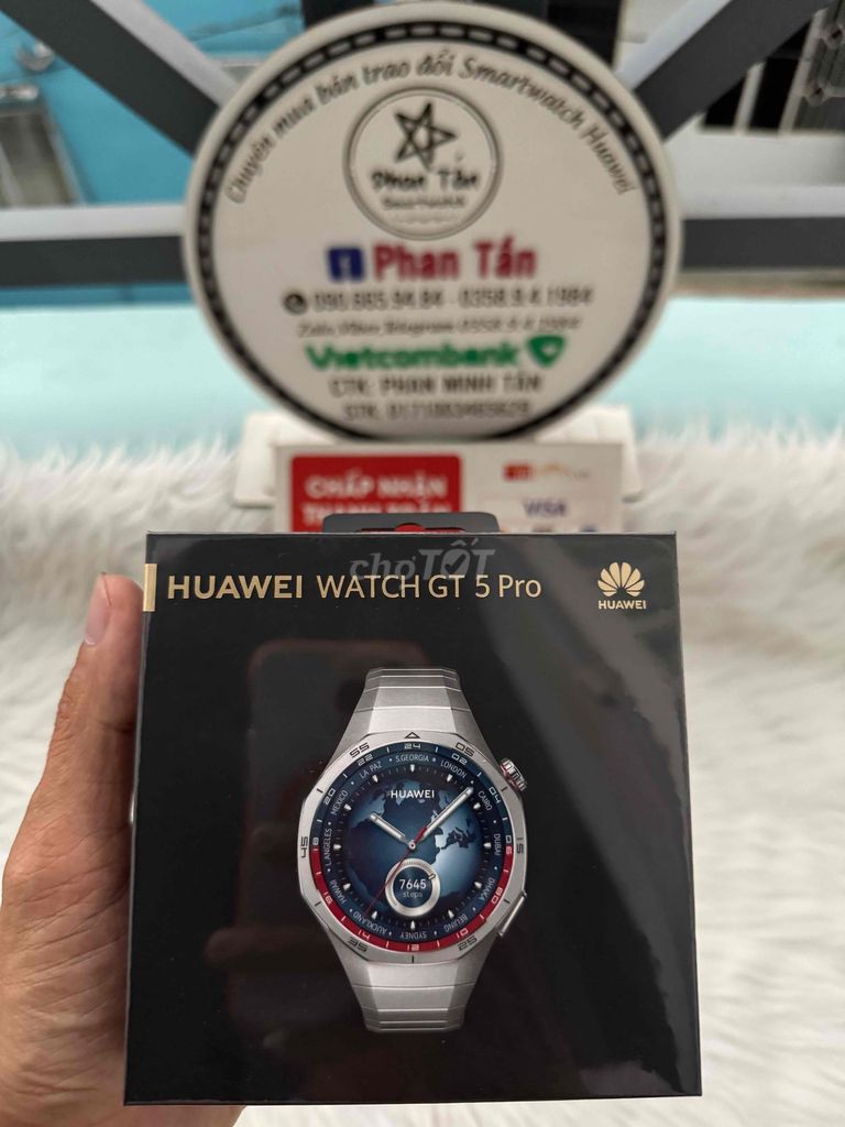 Huawei Gt5 pro 46mm bản full Titanium new sael