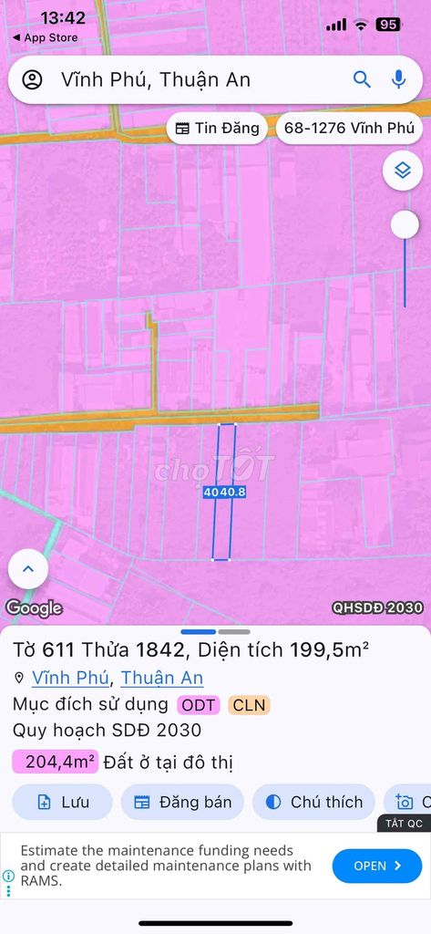 bán đất thổ cư  200m2 ,Vĩnh Phú 32 đi vào . Giá 5 tỉ 300 TL