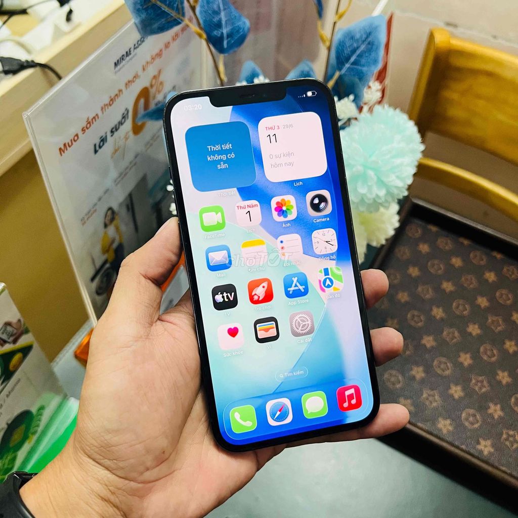 🌈iPhone 12 PM 256GB Xanh Quốc tế Mỹ zin đẹp 99%. Mua bán Điện thoại tại Quận Ninh Kiều Cần Thơ được đăng bởi Trường Mobile hình 1