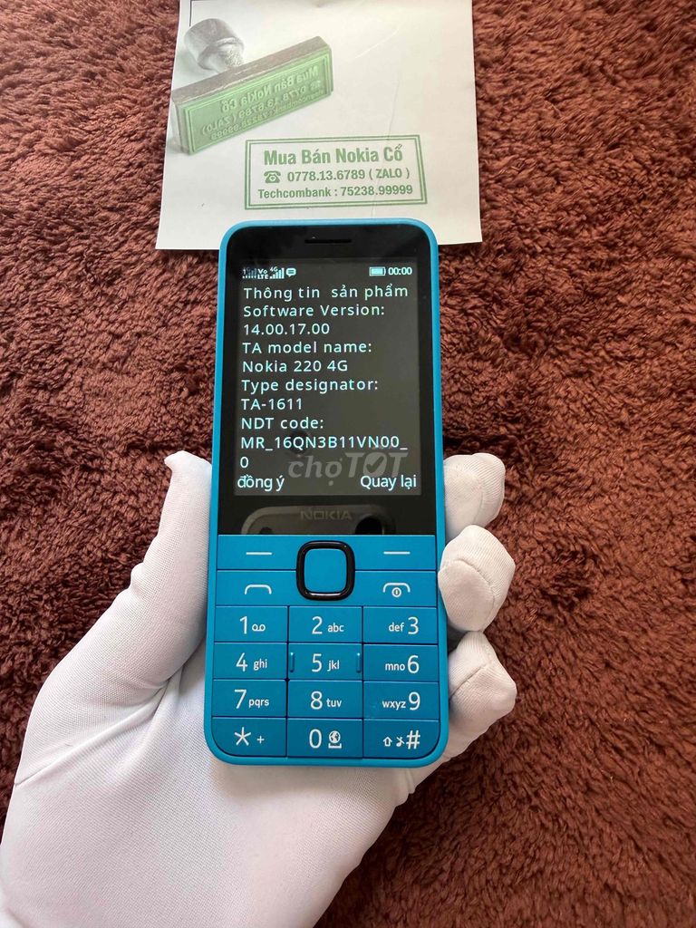 220 xanh dương 4G 2 sim zin đẹp 99% sạc type-C. Mua bán Điện thoại tại Quận 10 Tp Hồ Chí Minh được đăng bởi Mua Bán Nokia Cổ hình 1