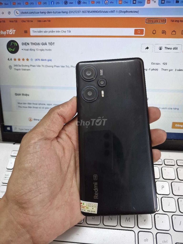 XIAOMI REDMI NOTE 12 TURBO 8GB.256GB SNAP 7+ GEN 2. Mua bán Điện thoại tại Quận Bình Thạnh Tp Hồ Chí Minh được đăng bởi Dân Mobile hình 1
