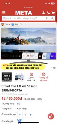 Smart Tivi LG 4K 55 inch 55UM7600PTA
