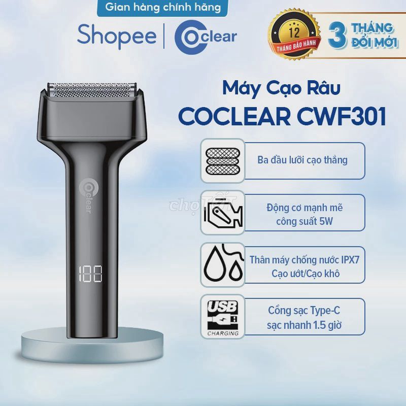 Máy cạo râu Coclear CWF301 Nam (Giá sỉ, lẻ ). Mua bán Phụ kiện thời trang khác tại Quận 8 Tp Hồ Chí Minh được đăng bởi Hoàng Huy Điện Tử hình 1