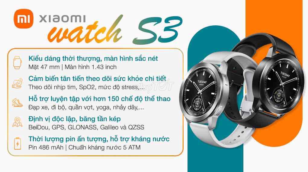 xiaomi watch s3 chính hãng mới chưa sử dụng