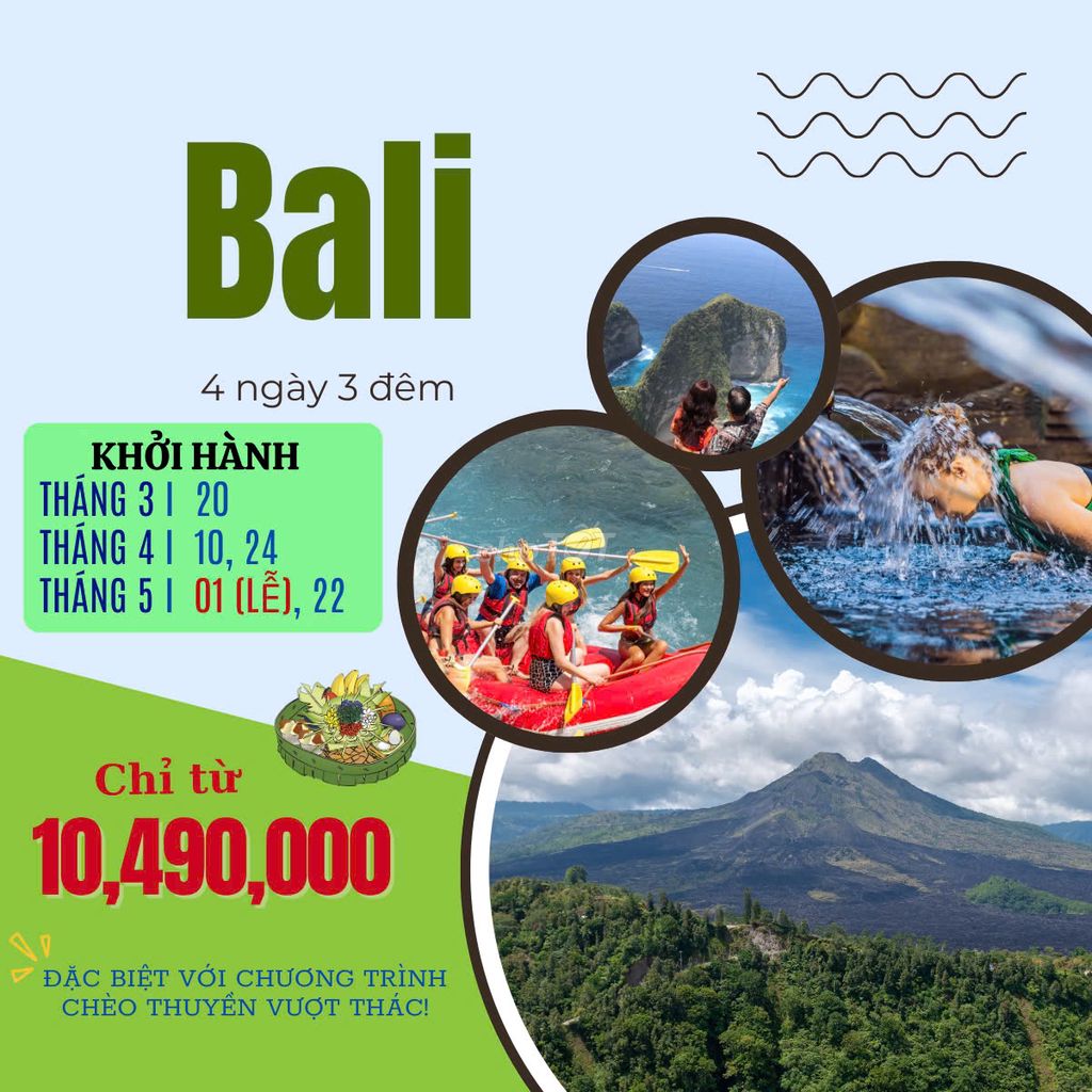 Tour Bali | 4N3D - Khởi hành từ Hồ Chí Minh