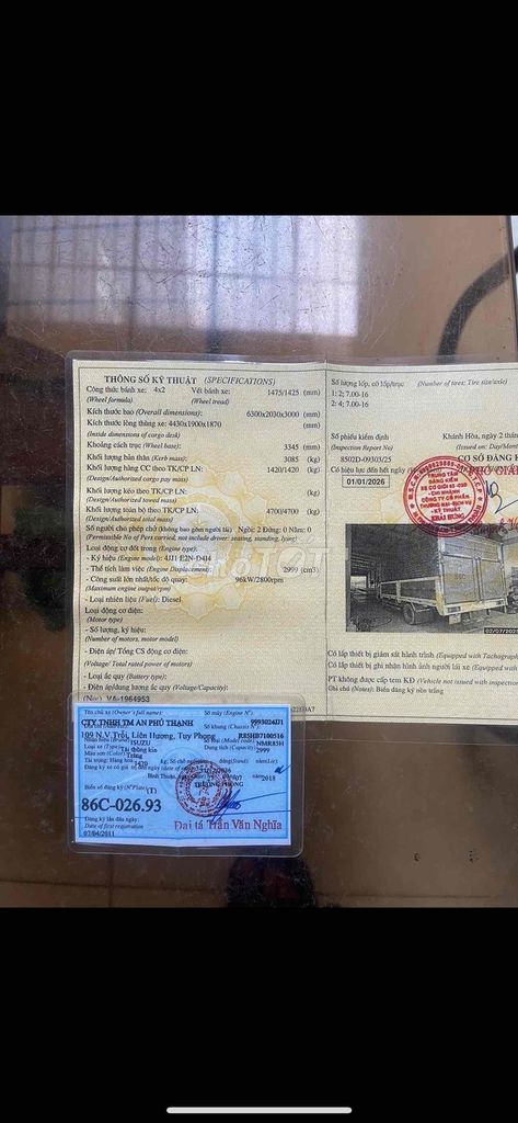 Tải Isuzu 1,5tấn đời 2011  thùng kín dài 4m4. Mua bán Xe tải, xe ben tại Thành phố Biên Hòa Đồng Nai được đăng bởi Nhan Hùng Thanh Phong hình 5