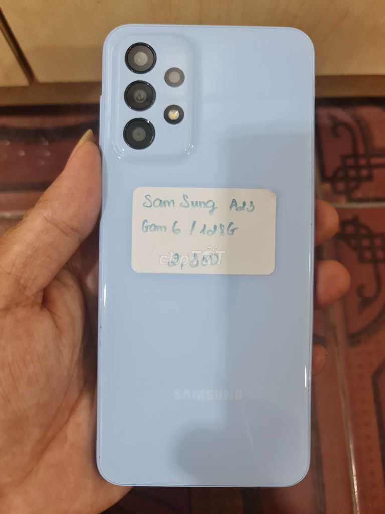 Samsung Galaxy A23 128GB Xanh nhạt. Mua bán Điện thoại tại Thành phố Biên Hòa Đồng Nai được đăng bởi Lehoang Minhphu hình 1