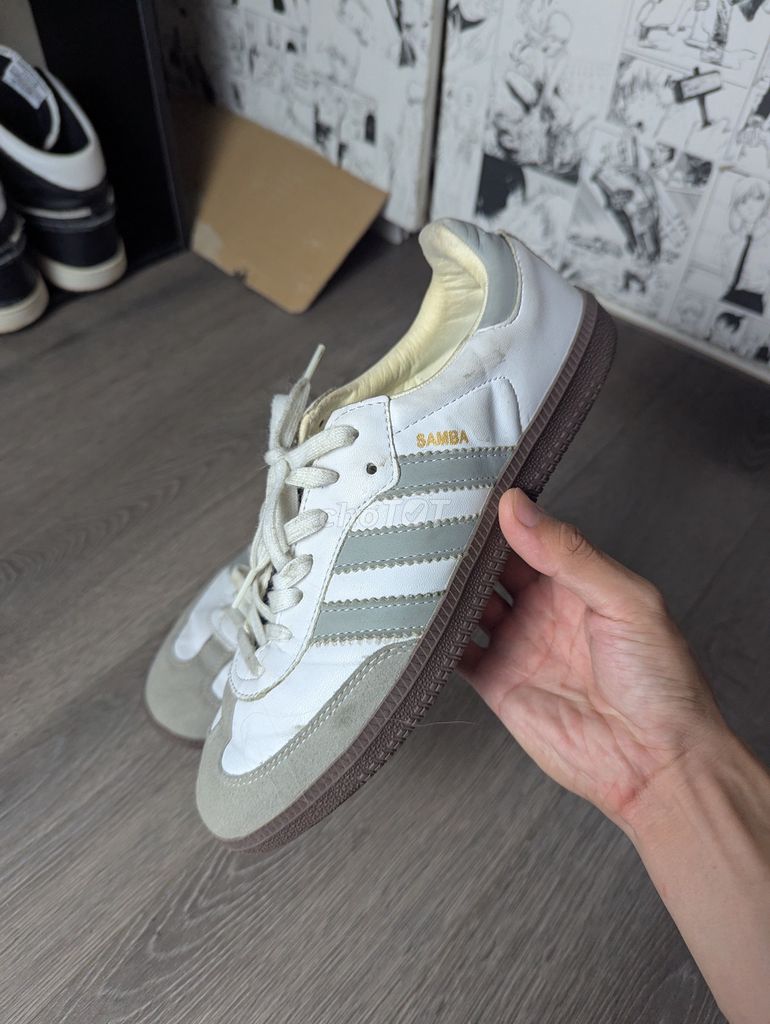 Giày thể thao Adidas Samba Trắng xám. Mua bán Giày dép tại Quận Hà Đông Hà Nội được đăng bởi The Good Stuff Shop hình 1