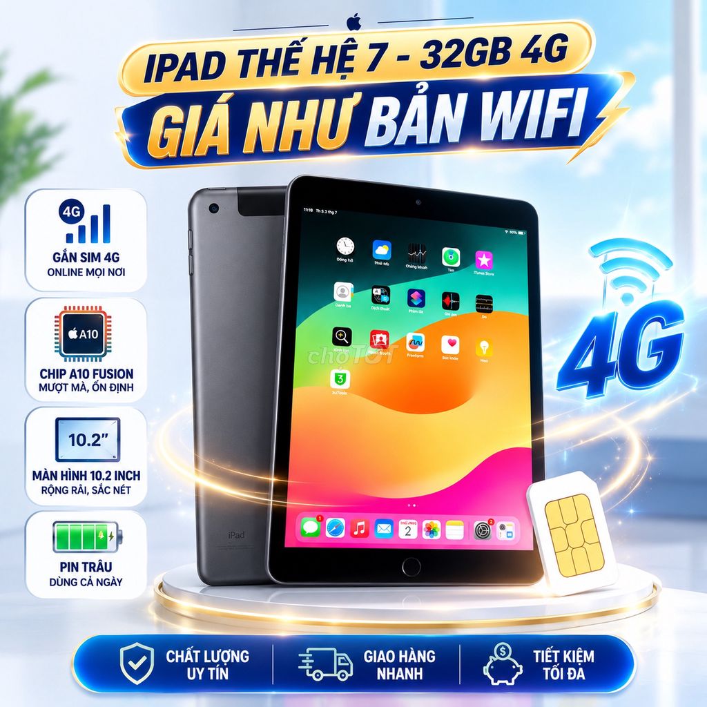 Apple iPad Gen 7 32GB 4G Xám. Mua bán Máy tính bảng tại Quận Tân Phú Tp Hồ Chí Minh được đăng bởi THANH NGUYEN hình 1