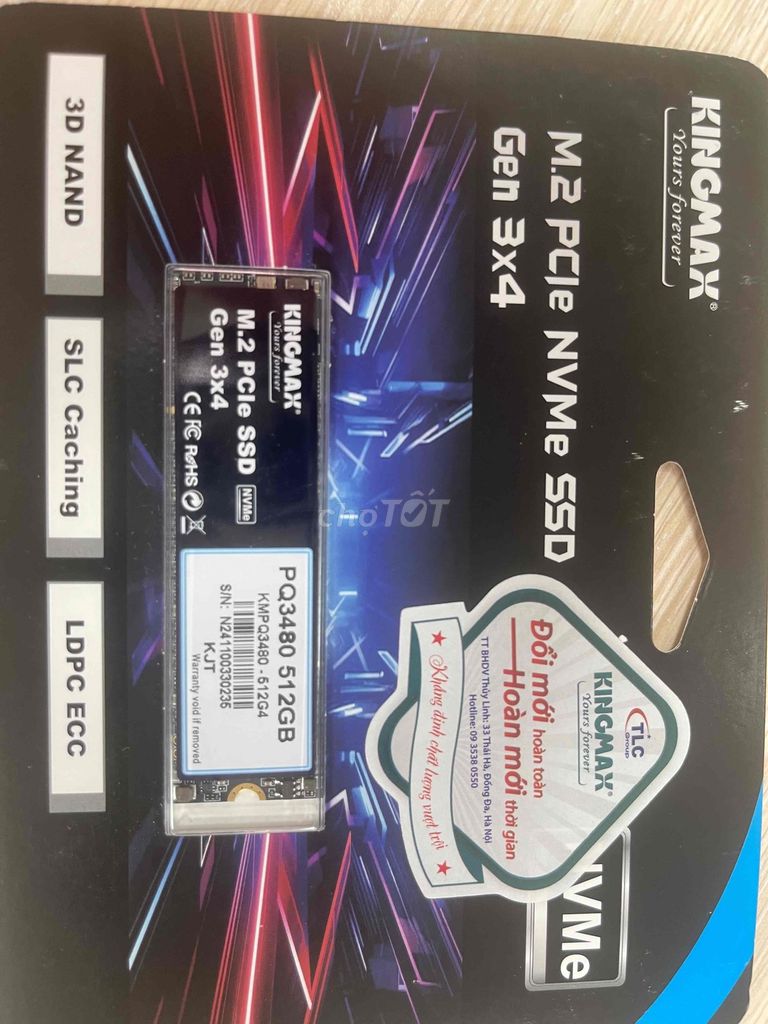 Kingmax PQ3480 512GB M.2 PCIe Gen 3x4. Mua bán Linh kiện (RAM, Card...) tại Quận Long Biên Hà Nội được đăng bởi Melony hình 1
