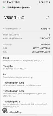 LG V50S ThinQ Ram8/256Gb