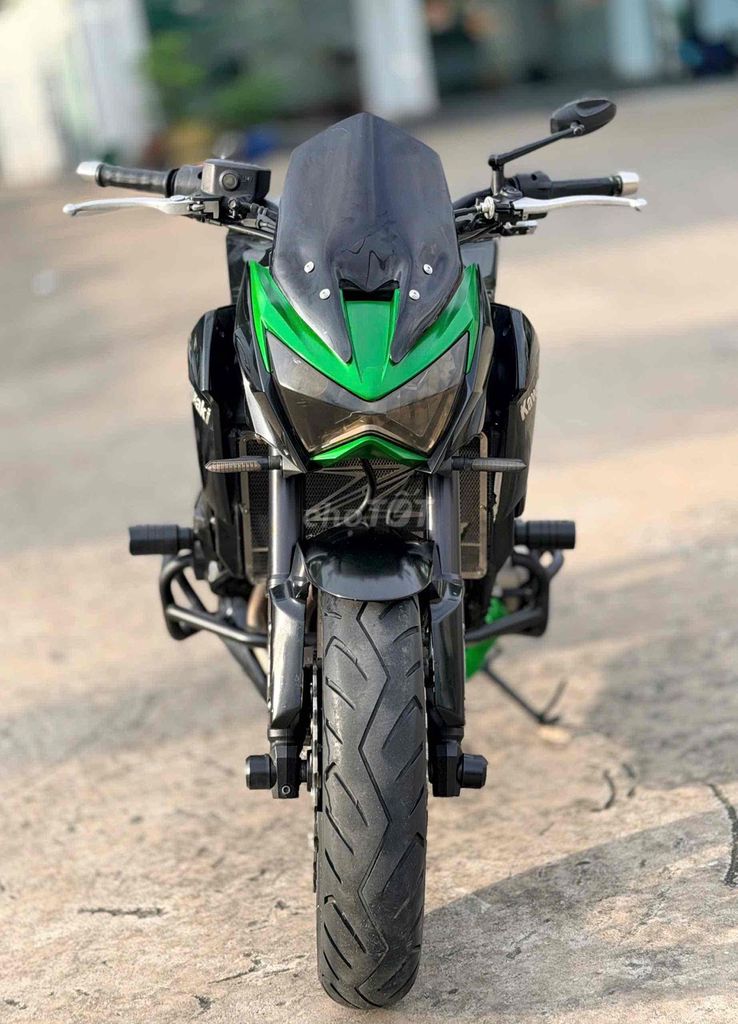 Мотоцикл Kawasaki Z800 ABS 2015, черный и зеленый, 25000 км