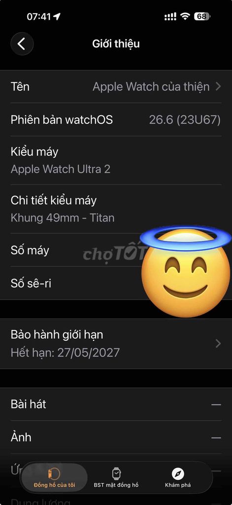 Apple Watch Ultra 2 Titan 49mm Like New. Mua bán Thiết bị đeo thông minh tại Quận Thanh Khê Đà Nẵng được đăng bởi Nguyễn Thiện hình 1