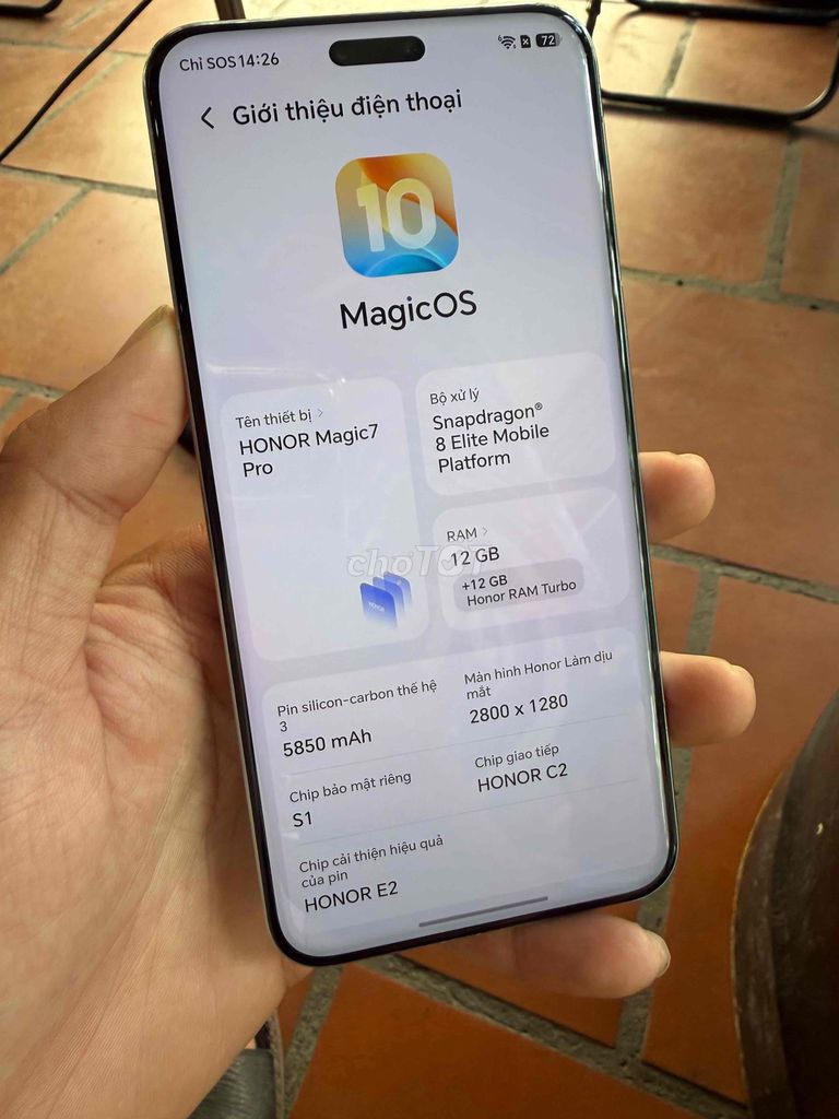 Honor Magic 7 Pro 5G 12GB/512GB Xám Đã sử dụng. Mua bán Điện thoại tại Thành phố Biên Hòa Đồng Nai được đăng bởi Long Huynh hình 1