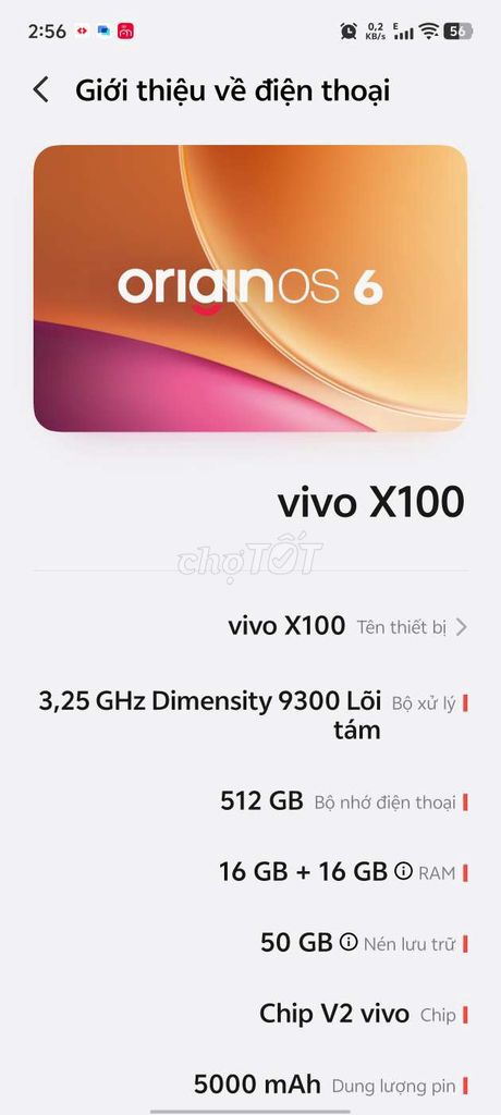 Vivo X100 512GB. Mua bán Điện thoại tại Quận Hoàng Mai Hà Nội được đăng bởi quang hình 1