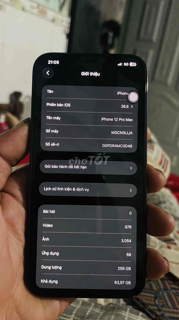 Apple iPhone 12 Pro Max 256GB Xanh. Mua bán Điện thoại tại Huyện Đắk R'Lấp Đắk Nông được đăng bởi hoàng cường hình 1