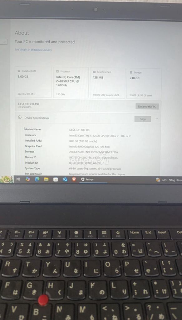 Lenovo Thinkpad L580 i5 8250u 15.6 inch 8GB/256GB. Mua bán Laptop tại Huyện Chợ Lách Bến Tre được đăng bởi Oanh Vo hình 1