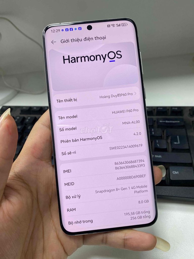 huawei p60 pro trắng vân đá vỡ lưng cần bán , GL. Mua bán Điện thoại tại Quận Thanh Xuân Hà Nội được đăng bởi Hoàng Văn Duy hình 1