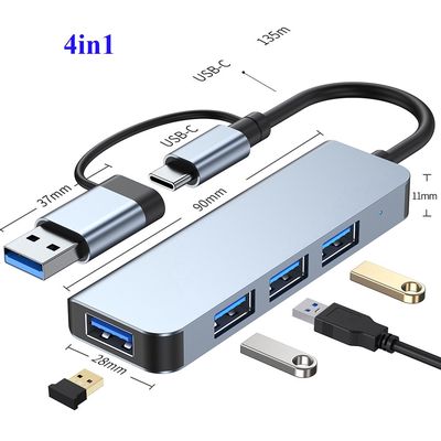 HUB Type C và HUB USB 3Chia USB, HDMI, TF, SD, LAN