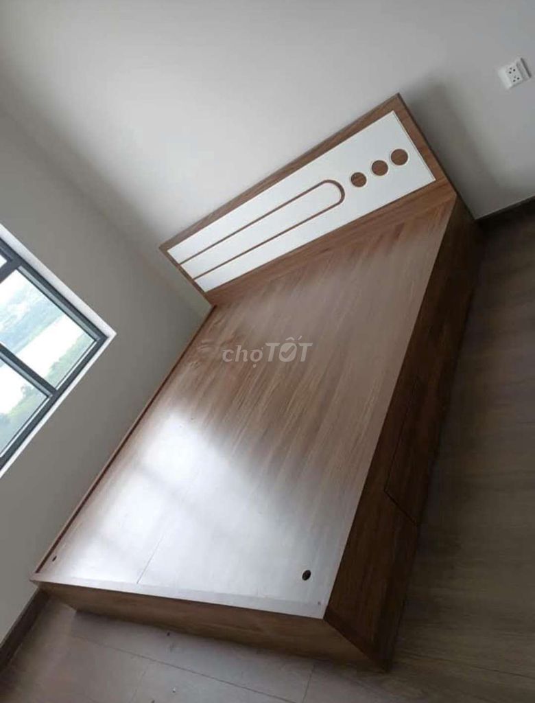 GIƯỜNG 1M8*2M GỖ CÔNG NGHIỆP MDF CÓ HỘP KÉO