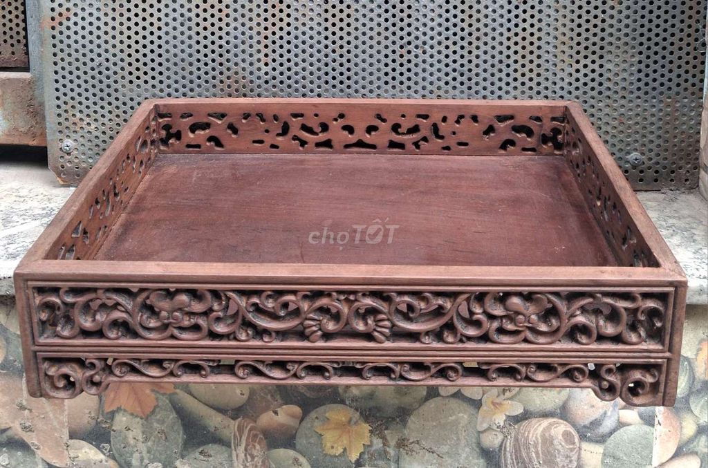 Khay trà xưa. Mua bán Đồ sưu tầm, đồ cổ tại Quận Bình Tân Tp Hồ Chí Minh được đăng bởi tam hình 1