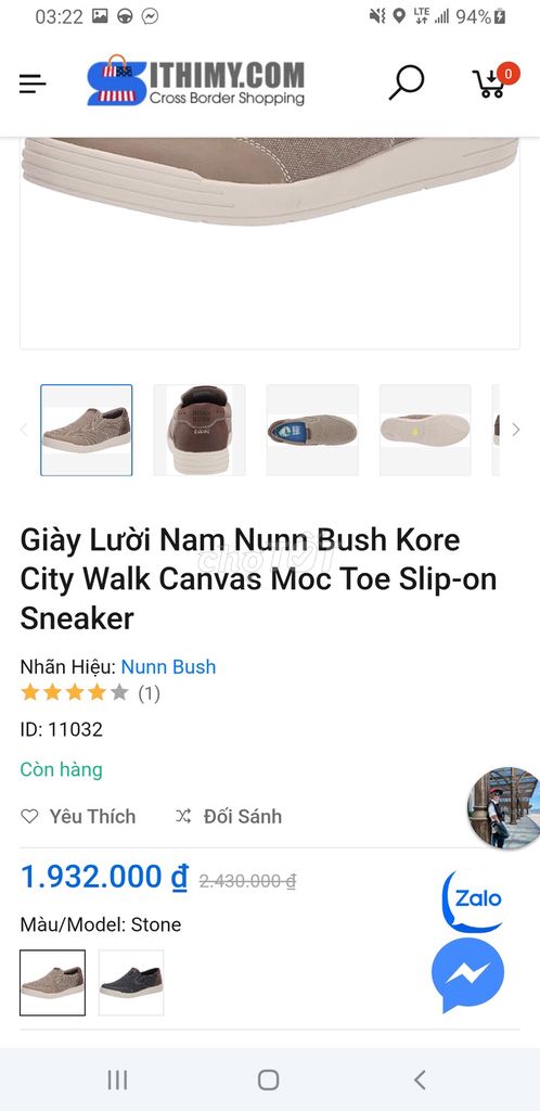 Giày lười Nam Nunn Bush Canvas size 42. Mua bán Giày dép tại Quận Bình Tân Tp Hồ Chí Minh được đăng bởi Tuấn hình 1