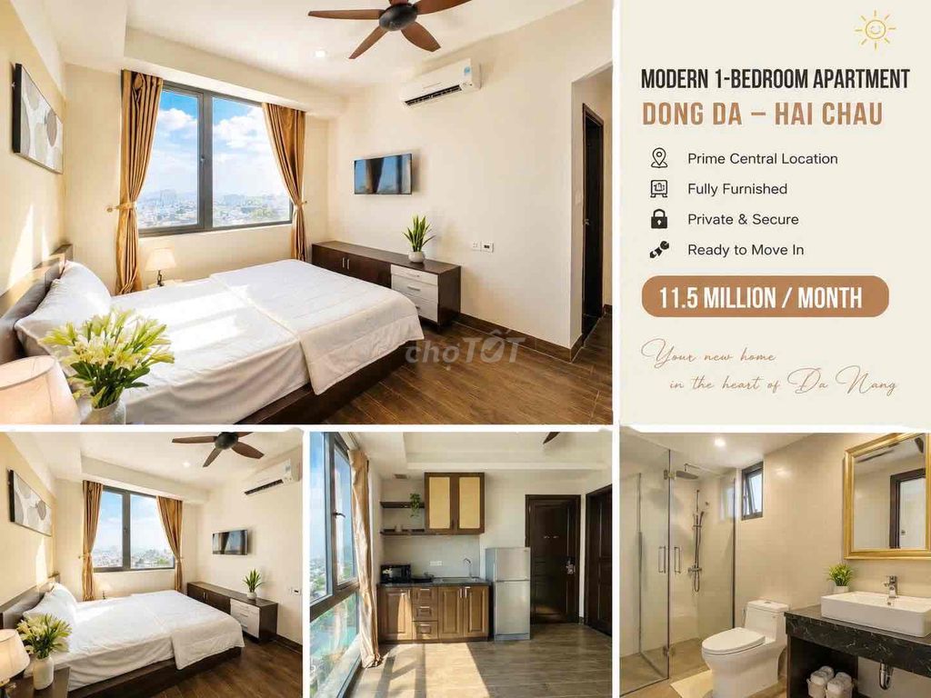 Аренда · 1 комн. · 35 м² · Quận Hải Châu, ул. Đường Đống Đa