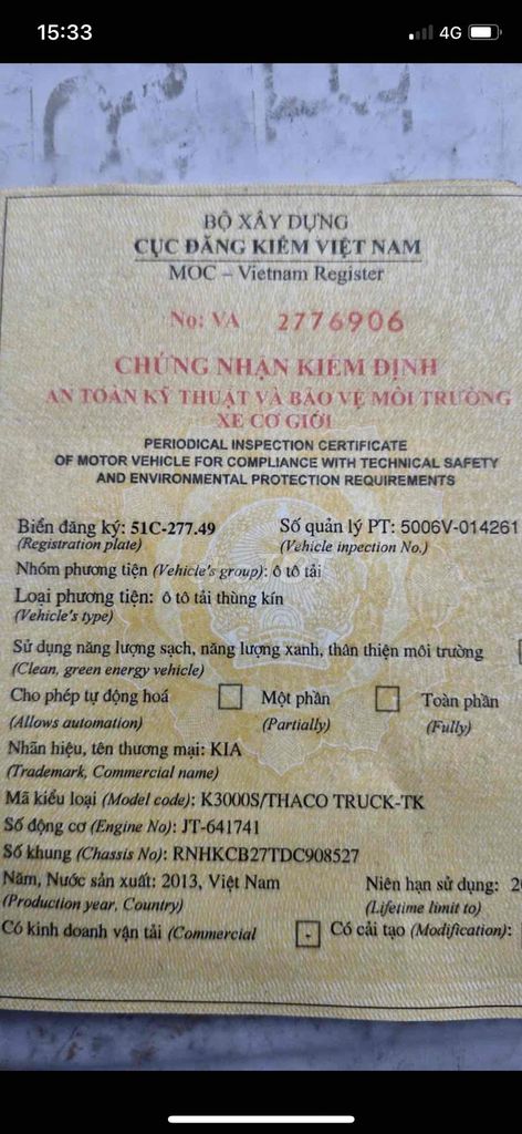 cần bán gấp kia k3000s. Mua bán Xe tải, xe ben tại Huyện Bình Chánh Tp Hồ Chí Minh được đăng bởi Dương Ôtô  hình 3