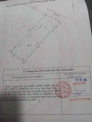 Bán nhà đất cấp 4 - thôn Bình Thuỷ, xã Phan Rí Thành, huyện Bắc Bình,. Mua bán đất tại Huyện Bắc Bình Bình Thuận được đăng bởi Minh Minh