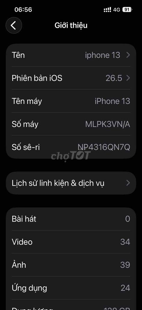 Apple iPhone 13 128GB Đã qua sử dụng. Mua bán Điện thoại tại Huyện Bàu Bàng Bình Dương được đăng bởi Le Phương hình 1