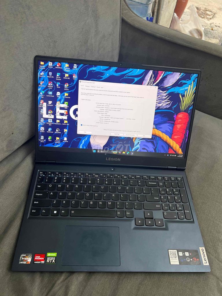 Legion 5  RTX 3050 Ti Ryren 7 5800H Ram 8 SSD 512. Mua bán Laptop tại Quận Đống Đa Hà Nội được đăng bởi HQ Computer hình 1