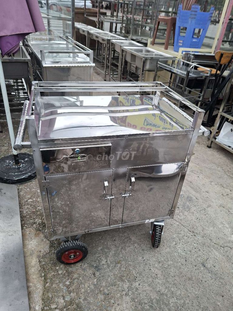 Xe đẩy bán hàng Inox Bạc 8 tấc. Mua bán Đồ chuyên dụng, Giống nuôi trồng tại Thành phố Biên Hòa Đồng Nai được đăng bởi Bùi Huyền hình 1
