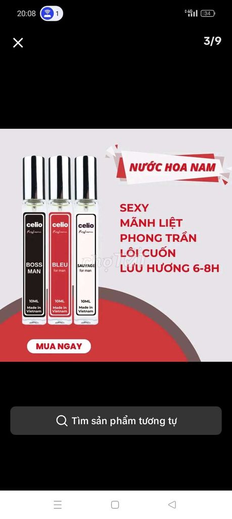 Nước hoa nam Colio