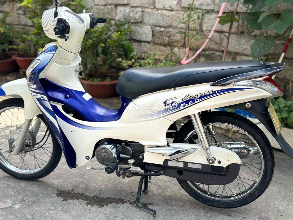 SYM Anghela 50cc 2015 xanh trắng Zin100% bs.Tphcm