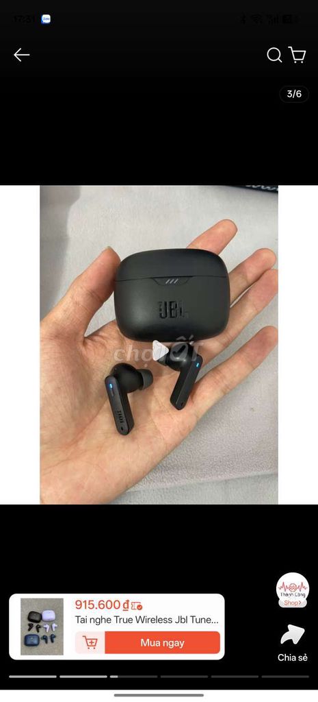 Tai nghe True Wireless JBL Tune Beam/230NC Đen. Mua bán Tivi, Âm thanh tại Quận Thanh Khê Đà Nẵng được đăng bởi văn hải hình 1