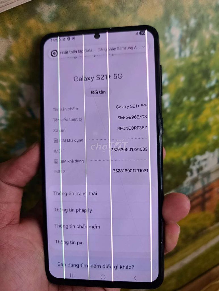 Samsung Galaxy S21+ 5G 128GB Đen. Mua bán Điện thoại tại Thành phố Thủ Đức Tp Hồ Chí Minh được đăng bởi NT hình 1