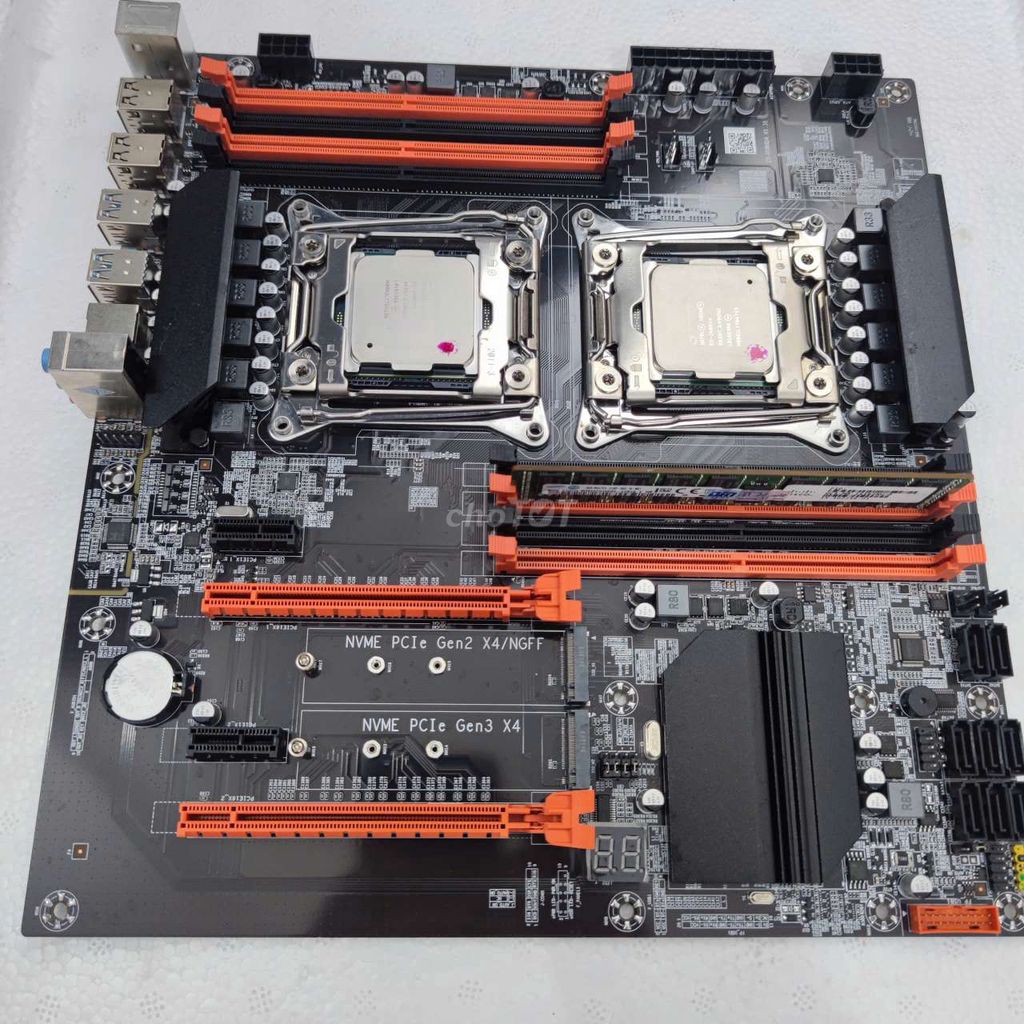 Xả Combo: Main X99D4 Dual/ 02 CPU 2680v4/ Ram 64G