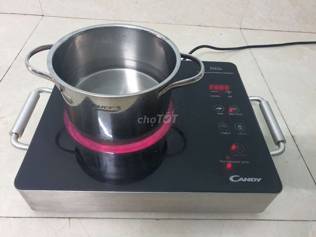 Bếp CANDY Đức 2000W cực bền vỏ inox full viền