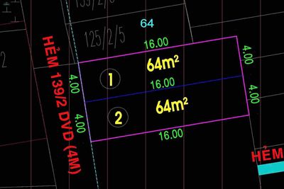 hẻm xe hơi 4m Dương Văn Dương. DT: 4x16m có 2 lô liền đang tách sổ