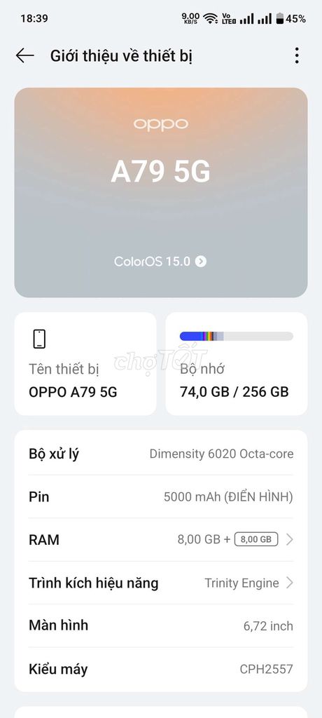 OPPO A79 5G 256GB. Mua bán Điện thoại tại Thành phố Thủ Dầu Một Bình Dương được đăng bởi thanh thanh hình 1