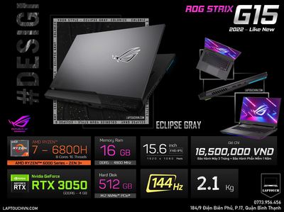 Asus ROG STRIX G15 G513RC [ Like New ]. Mua bán Laptop tại Quận Bình Thạnh Tp Hồ Chí Minh được đăng bởi Cửa Hàng Máy Tính Laptouch VN