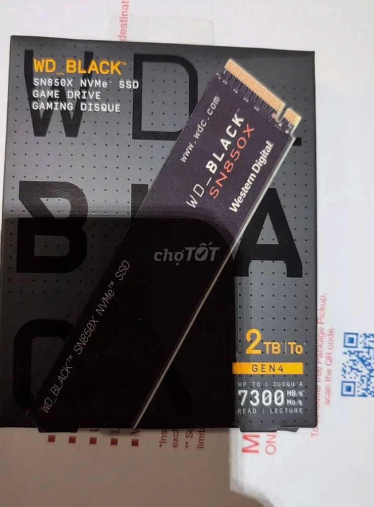 SSD WD SN850x 2TB 7300 MB/s nguyên hộp-CHỈ 3590k